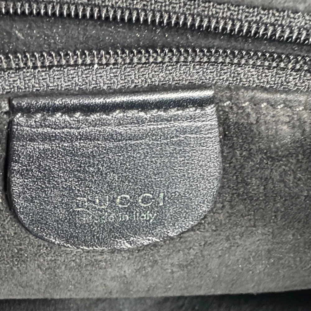Elegant Gucci Black Leather Tote Bag - Picture 6 of 8